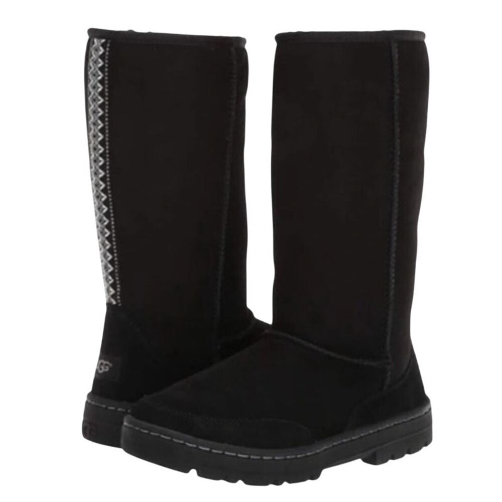 UGG Black Tall Tasman Boots 8